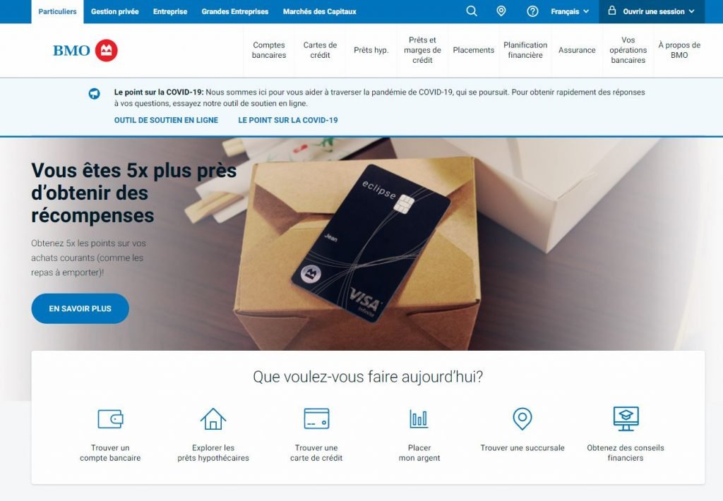 banque de montreal en ligne