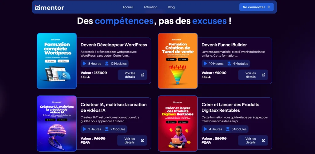 formations Izimentor