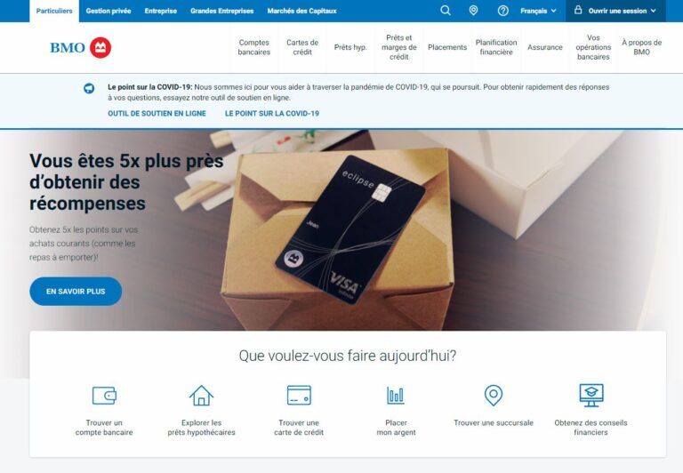 banque montreal en ligne